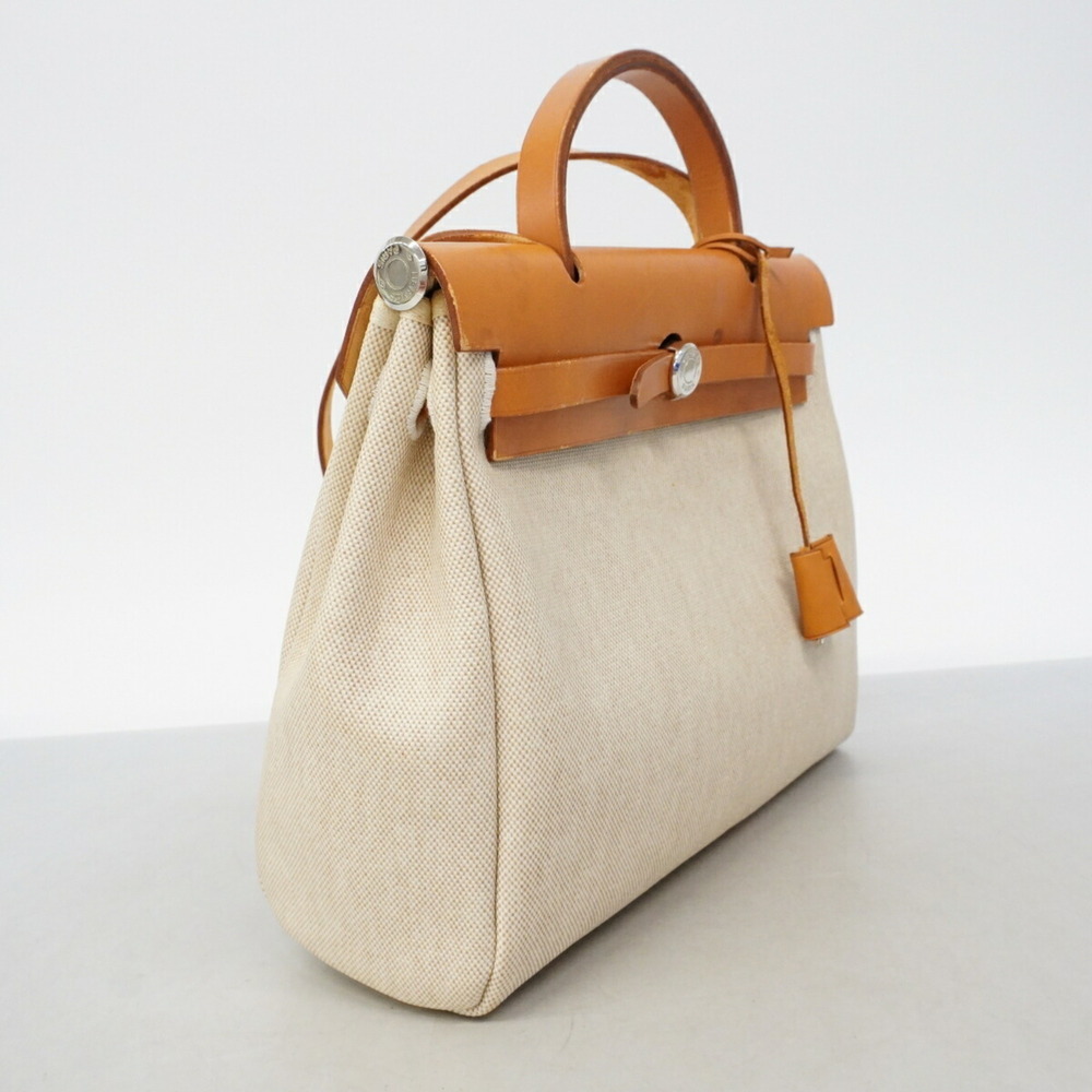 Hermes Herbag PM handbag, Toile H, natural, □E stamp, 2-way bag for women - Picture 2 of 14